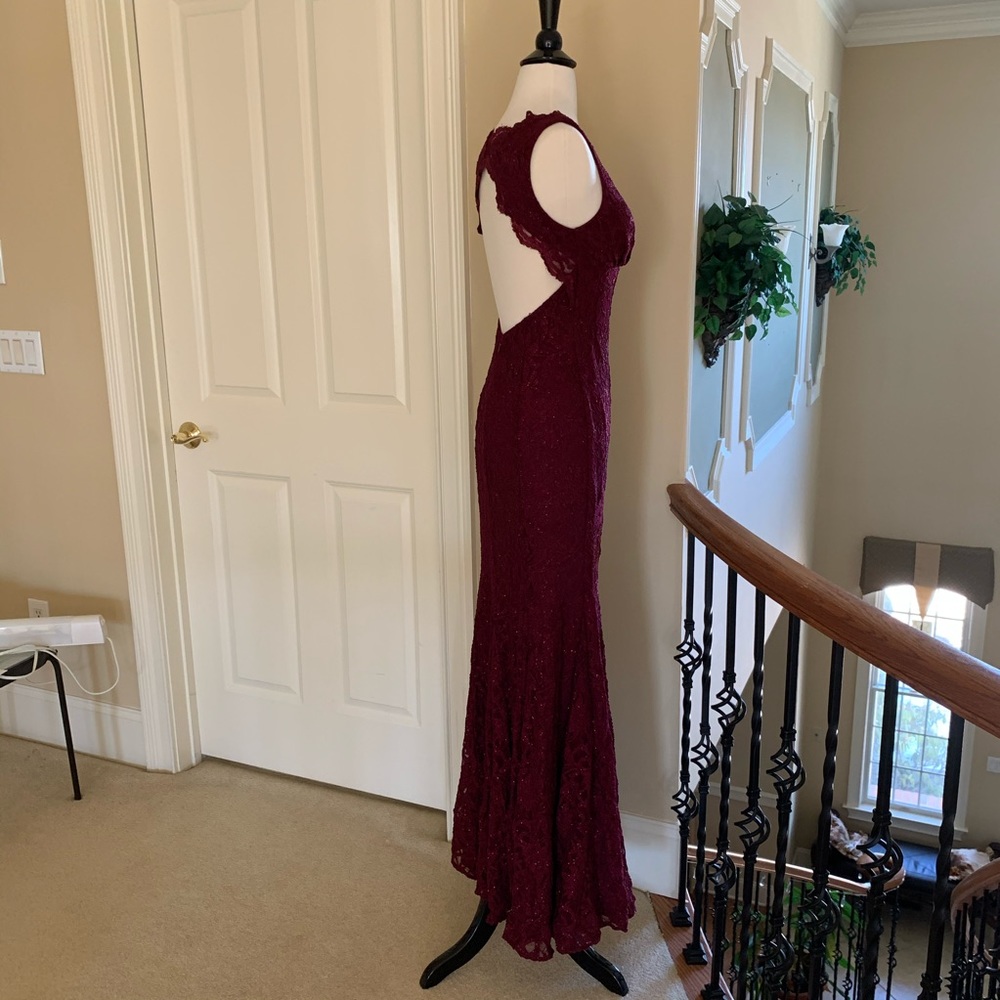 Glitter Red Evening Gown - Picture 4 of 7
